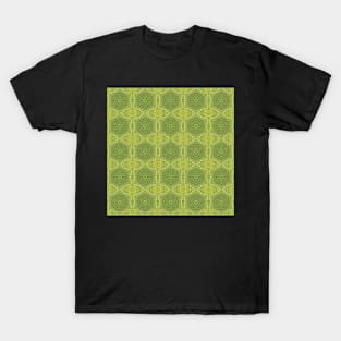 Water Droplets on a Green Leaf Kaleidoscope pattern 5 T-Shirt